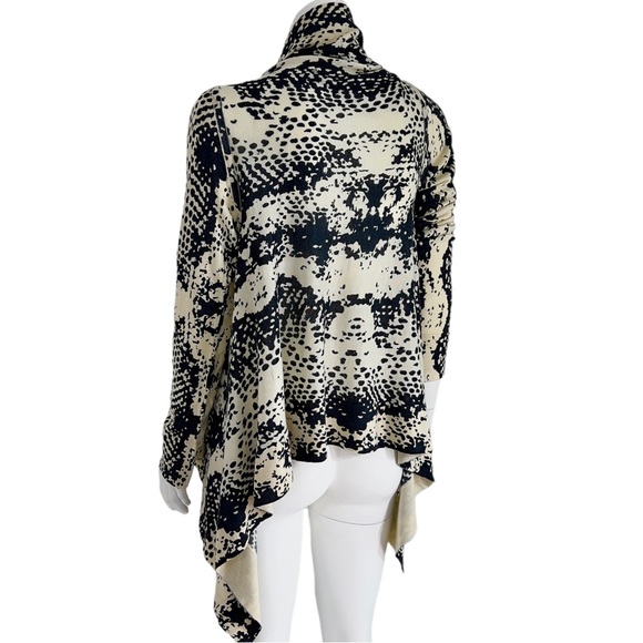 LINE the label Silk Knit Cardigan Sweater Shawl Cream & Black size XS - Picture 7 of 13